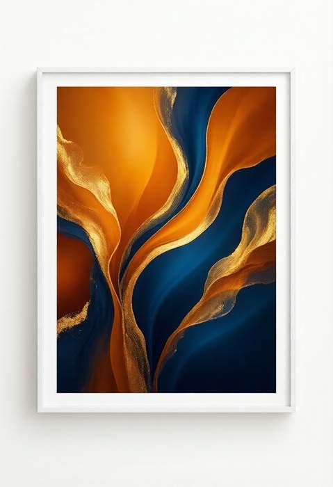 Amber Dusk abstract poster