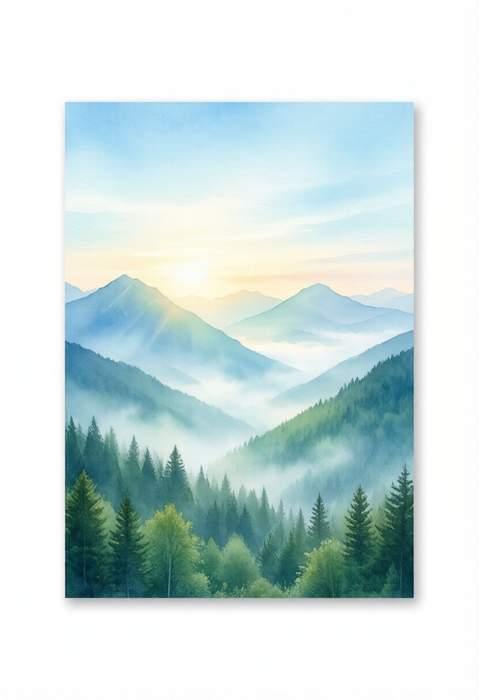 Morning Mist landscape poster