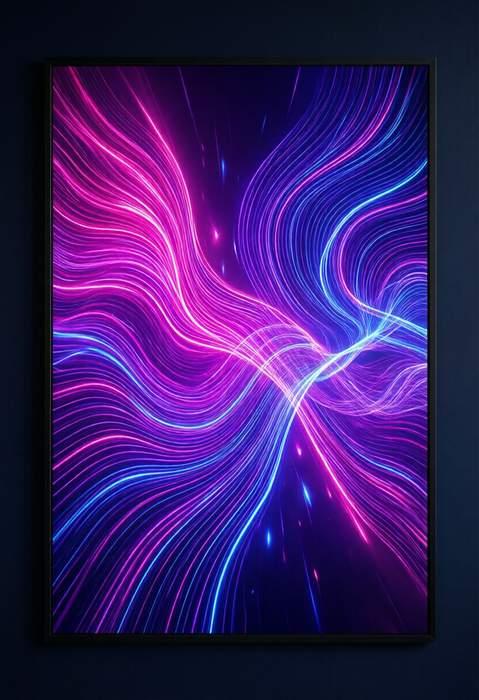 Neon Pulse abstract poster